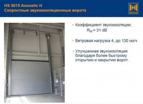 Купить Спиральные скоростные секционные ворота Hörmann Speed HS 5015 Acoustic H по низкой цене