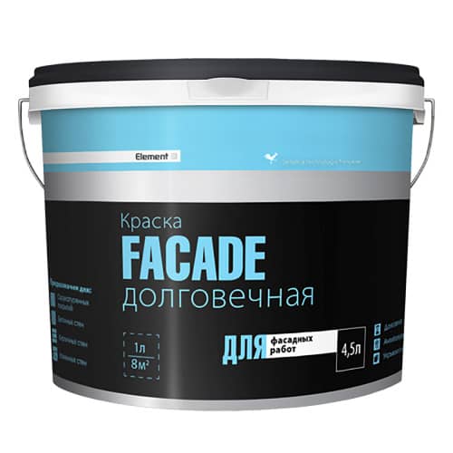 Купить Краска фасадная Element SE Facade белая акриловая 4,5 л по низкой цене