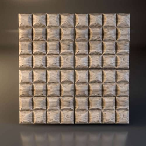 3D панель стеновая Relieffo Pad (Дуб) Д049Д 600х600х30 мм