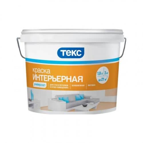 Купить Краска ТЕКС Универсал в/д интерьерная 14 кг (9 л) по низкой цене