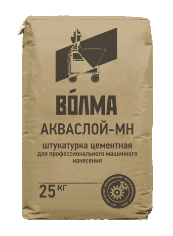 Купить Штукатурка ВОЛМА Акваслой МН цементная для профессионального машинного нанесения 25 кг по низкой цене