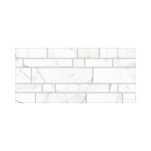 Купить Плитка настенная Плаза светло-серая 23х50 см по низкой цене