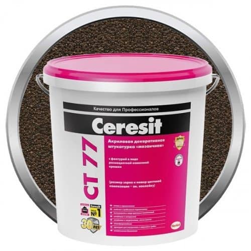 Купить Штукатурка Ceresit CT 77 Мозаичная Chile 6 акриловая декоративная 25 кг по низкой цене