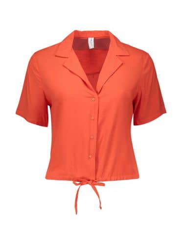 Купить Рубашка Piazza Italia с коротким рукавом, коралловая по низкой цене