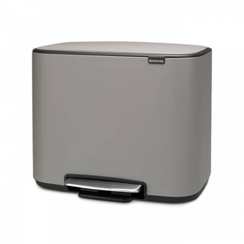 Купить Бак Brabantia Pedal Bin Bo мусорный, минерально-серый, 36 л по низкой цене
