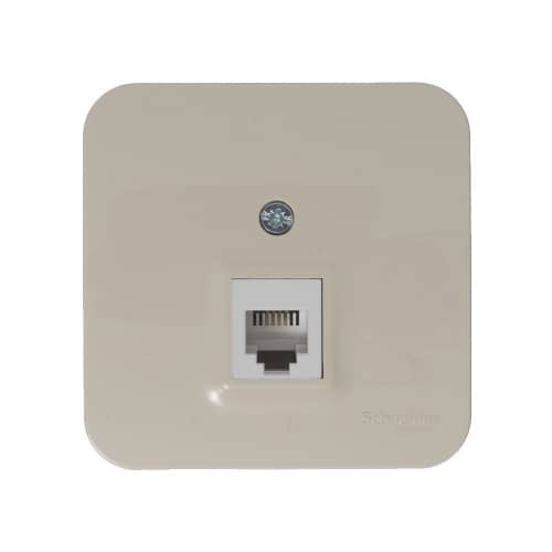 Купить Розетка телефонная Schneider Electric Бланка бежевая по низкой цене