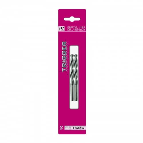 Купить Сверло Trigger 73240 Р6М5 по металлу, 4 мм, 2 шт. по низкой цене