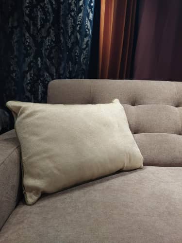 Купить Подушка Dream Land декоративная микровелюр кремовый 35х55 см по низкой цене