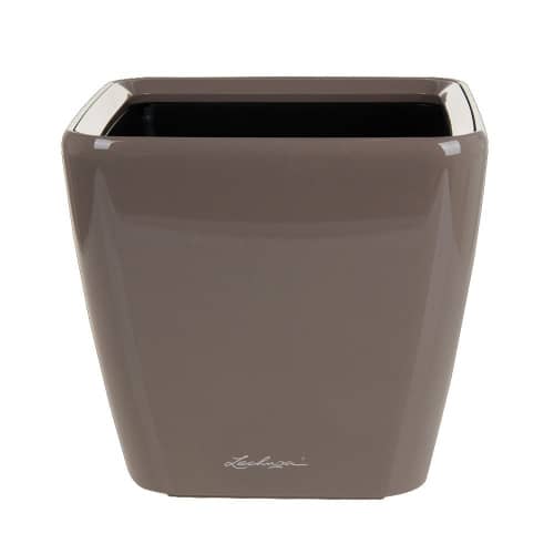 Купить Кашпо Lechuza Quadro LS Complete taupe high gloss 21x21x20 см по низкой цене