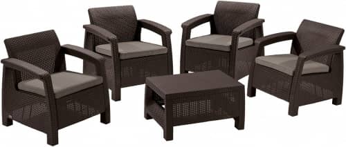 Купить Комплект мебели Allibert Corfu Quatro Set для сада по низкой цене