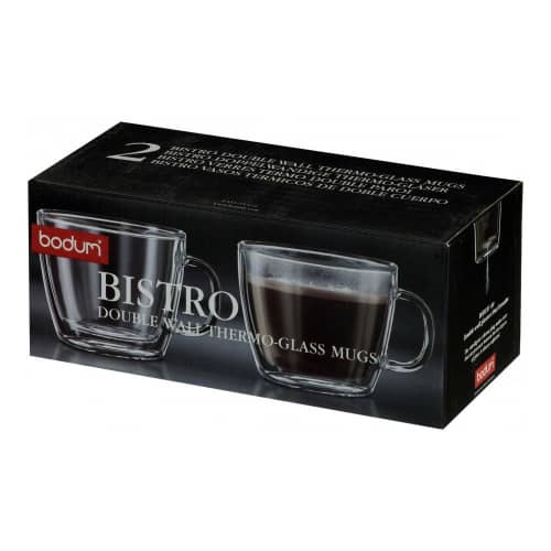 Купить Набор термокружек для латте BODUM Bistro, 0.45л, цвет прозрачный по низкой цене
