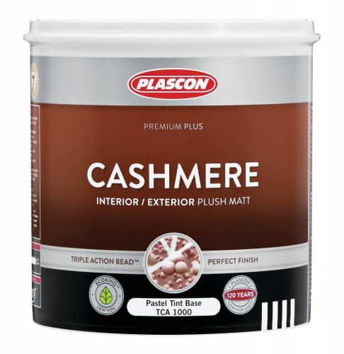 Купить Краска PLASCON CASHMERE интерьерная, матовая, White (белая), 1 л по низкой цене