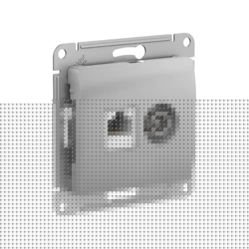 Купить Розетка ТВ + RJ45 Schneider Electric Глосса без рамки алюминий по низкой цене