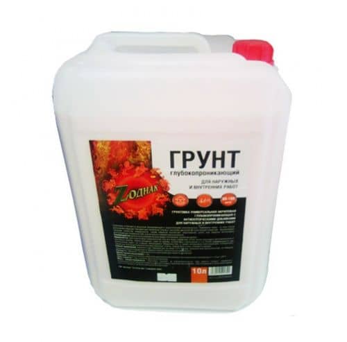 Купить Грунтовка Zодиак универсальная акриловая 10 л по низкой цене