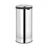 Купить Бак Brabantia для белья с металлической крышкой, стальной полированный, 35 л по низкой цене