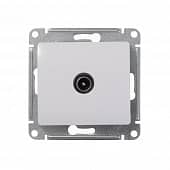 Купить ТВ-розетка проходная Schneider Electric Глосса без рамки белая по низкой цене