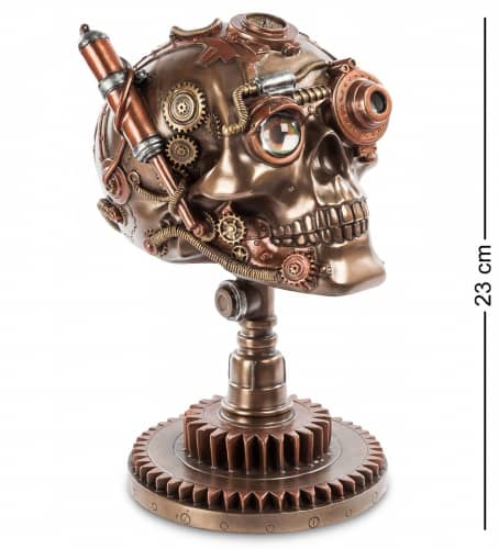 Купить Статуэтка Veronese Череп WS-388 в стиле Стимпанк по низкой цене