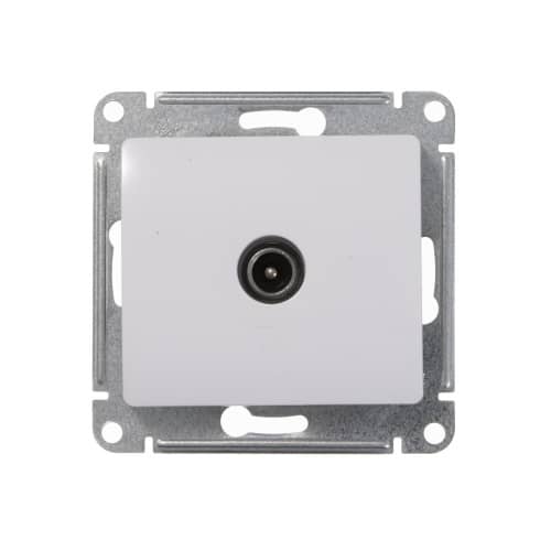 Купить ТВ-розетка проходная Schneider Electric Глосса без рамки белая по низкой цене