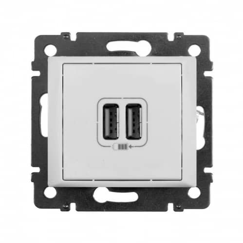 Купить Розетка USB 2-м СП Valena бел. Leg 770470 по низкой цене