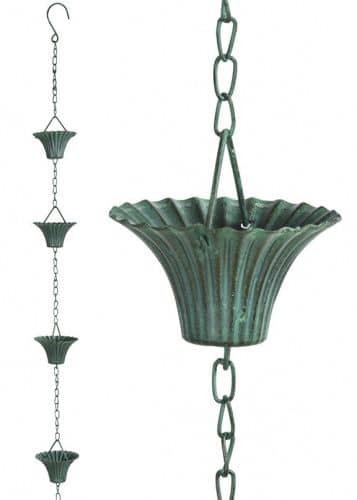 Купить Цепь Esschert Design дождевая, бирюзовая по низкой цене