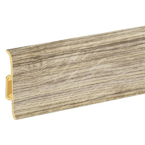 Деревянный, металлический, пластиковый напольный плинтус.