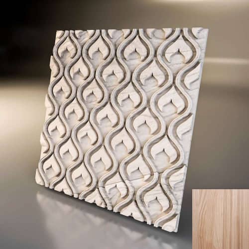 3D панель стеновая Relieffo Flame (Ясень) Д034Я 600х600х30 мм