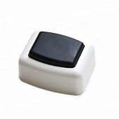 Купить Кнопка звонковая, прямоугольная, белая, 0,4А 230В, IP20 по низкой цене