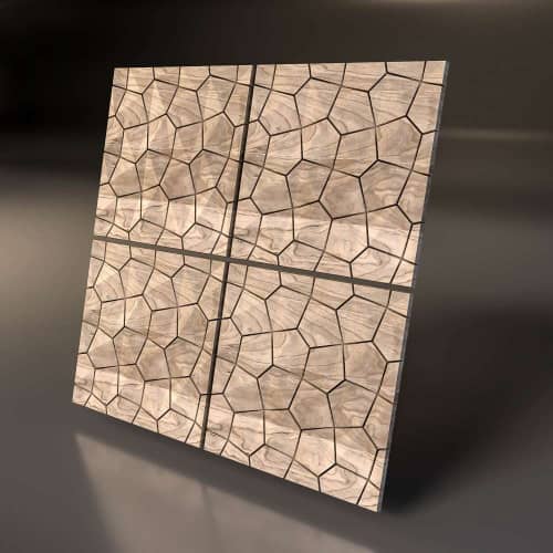 3D панель стеновая Relieffo Drought (Ясень) Д016Я 600х600х30 мм