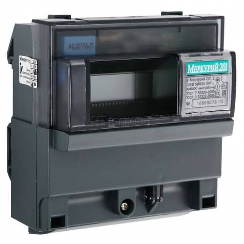 Купить Счетчик "Меркурий" 201.2 1ф 5-60А 220В Инкотекс 32416 по низкой цене