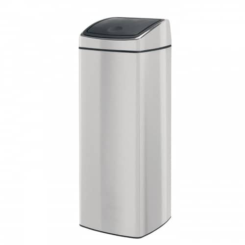 Купить Бак Brabantia Touch Bin New мусорный, прямоугольный, стальной матовый, FPP, 25 л по низкой цене