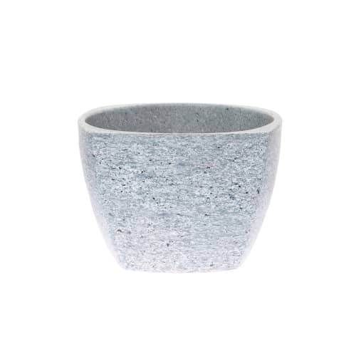 Купить Кашпо керамическое Серый камень квадрат d15 см по низкой цене