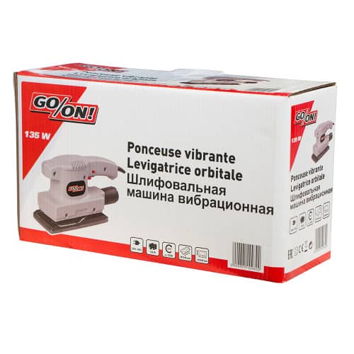 Купить Вибрационная шлифовальная машина GO/ON! PT-26, 135 Вт подошва 93х187 мм по низкой цене