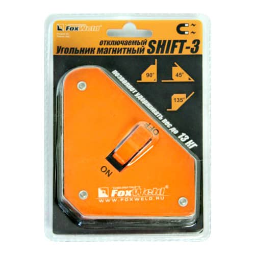 Купить Угольник для сварки магнитный отключаемый SHIFT-3 FoxWeld по низкой цене