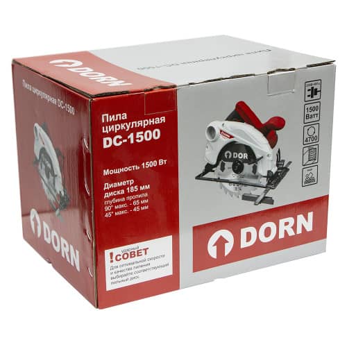 Купить Циркулярная пила DORN DC-1500, 1500 Вт 185 мм по низкой цене