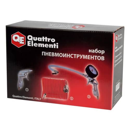 Купить Набор пневмоинструментов 3 шт Quattro Elementi по низкой цене