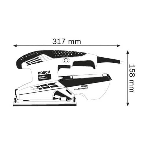Купить Вибрационная шлифмашина BOSCH Professional GSS 23 A, 190 Вт подошва 93х185 мм по низкой цене