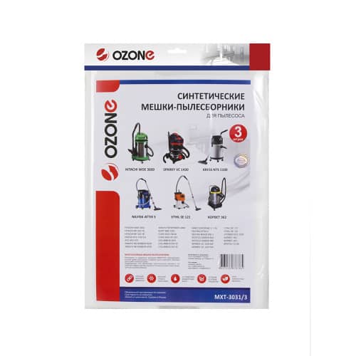 Купить Мешок-пылесборник OZONE MXT-3031/3 для профессионального пылесоса HITACHI WDE 3600 3 шт по низкой цене