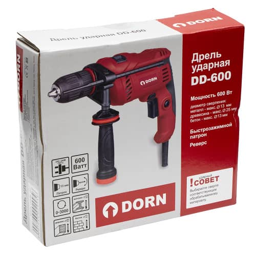 Купить Дрель ударная DORN DD-600, 600 Вт по низкой цене