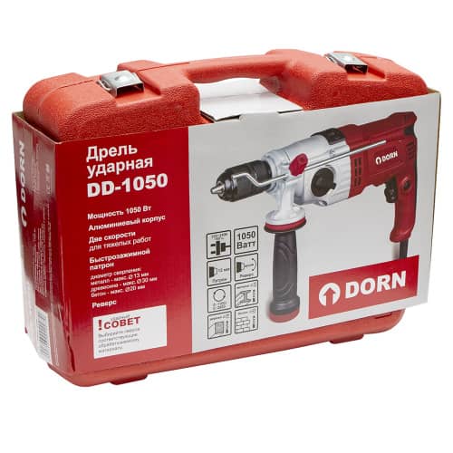 Купить Дрель ударная DORN DD-1050, 1050 Вт по низкой цене