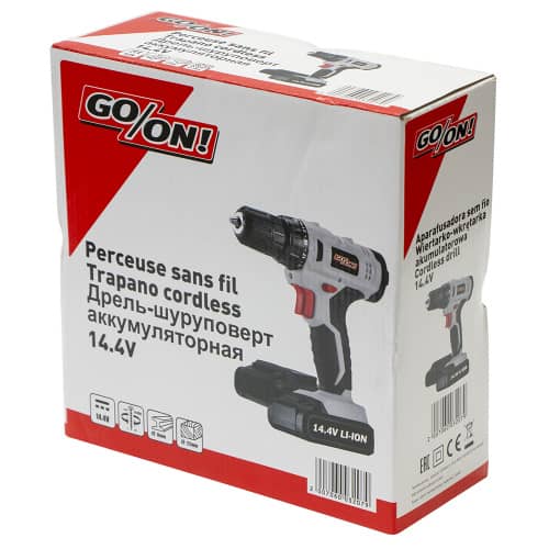 Купить Шуруповерт аккумуляторный GO/ON! 14,4 В, 2х1,3 Ач Li-Ion по низкой цене