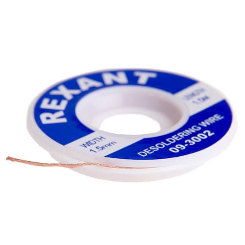 Купить Медная лента для удаления припоя REXANT D1,5 мм, длина 1,5 м по низкой цене