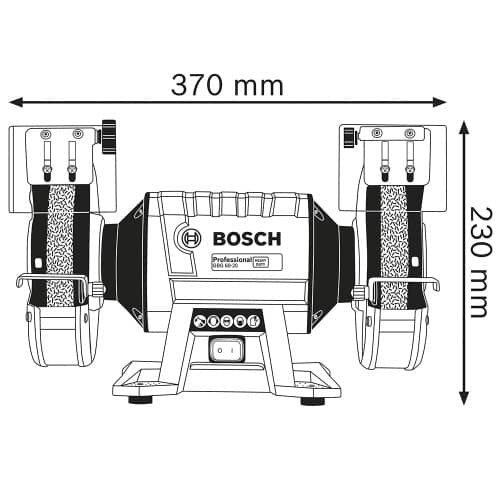 Купить Станок точильно-шлифовальный BOSCH Professional GBG 60-20, 600 Вт 200 мм по низкой цене