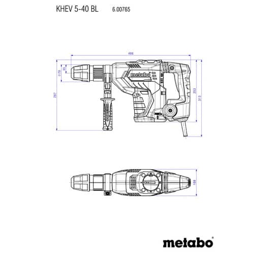 Купить Перфоратор бесщеточный Metabo KHEV 5-40 BL SDS-Max 1150 Вт 8,7 Дж по низкой цене