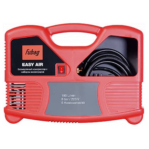Купить Компрессор безмасляный Fubag Easy Air 1,1 кВт + набор из 5 предметов по низкой цене