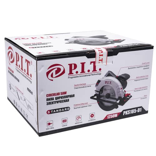 Купить Циркулярная пила P.I.T. PKS185-D1, 1250 Вт 185 мм по низкой цене