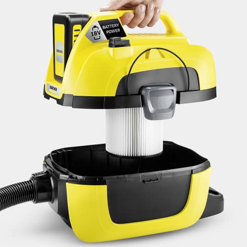 Купить Пылесос Karcher аккумуляторный WD1 Compact Battery Set 18 В 1х2,5 Ач Li-Ion 7 л по низкой цене
