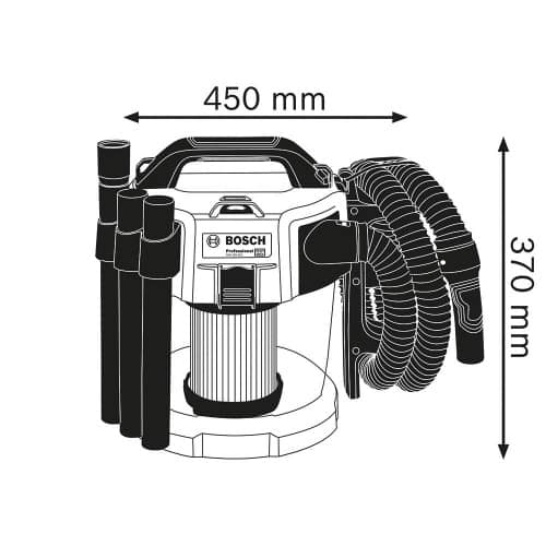 Купить Пылесос аккумуляторный BOSCH Professional GAS 18V-10 L 18 В бак 10 л, без аккумулятора по низкой цене