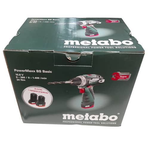 Купить Шуруповерт аккумуляторный Metabo PowerMax BS 2х2,0 Ач Li-Ion 10,8 В по низкой цене