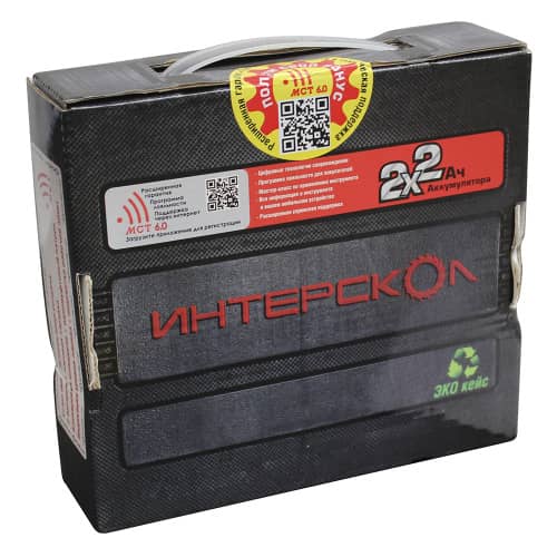 Купить Шуруповерт аккумуляторный ИНТЕРСКОЛ ДА-12ЭР 2х2,0 Ач Li-Ion 12 В по низкой цене