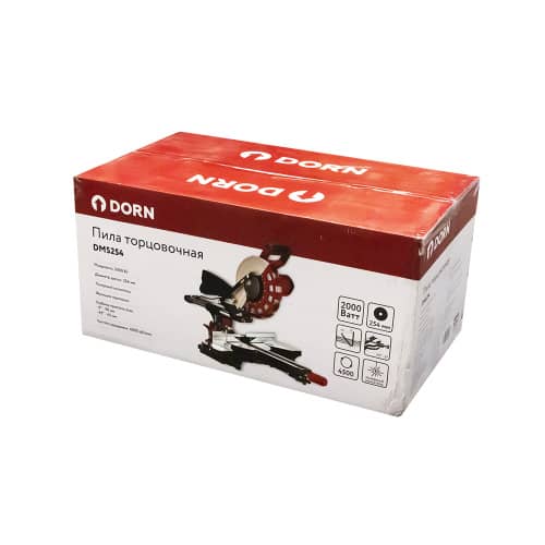 Купить Торцовочная пила с протягом DORN DMS254, 2000 Вт диск 254 мм по низкой цене